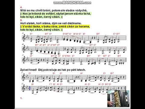 Karaoke - noty. Cikán černý a Malý hošík