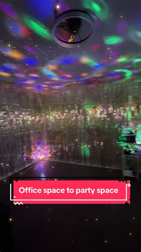 We turned this room in our basement from office space to party space! #foryou #diydecor #eventplanning #party #disco