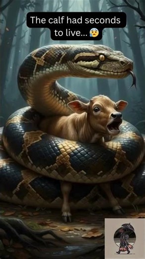 Krishna Tames Python and Saves Calf #krishna #hindu #spiritual #shorts