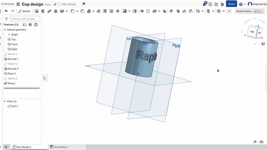onshape Cup Design 1