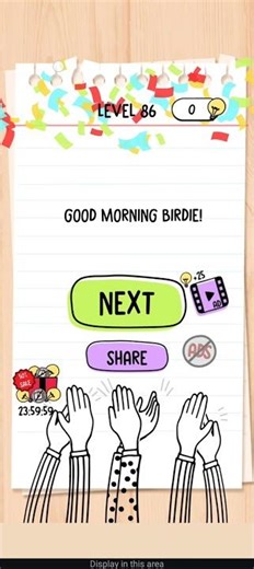 brain test level 86 score a goal