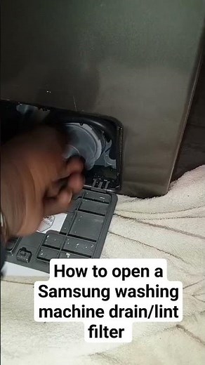 How to open a Samsung washing machine drain/lint filter #samsung #lint #fypシ #shorts #repair