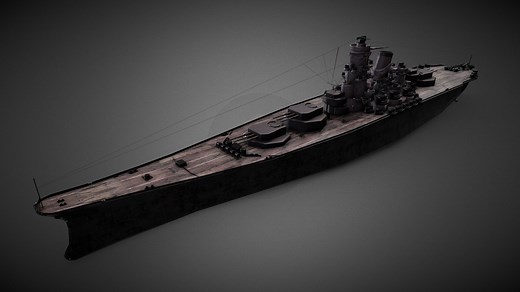 Japanese Battleship Yamato - 3D model by WebDev Wdc (@Webskitters3D)