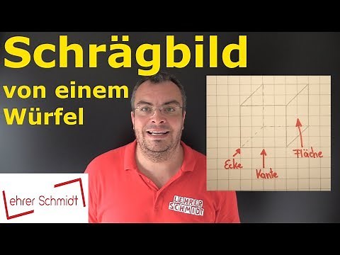 Drawing an oblique image | Drawing a cube | Mathematics - simply explained | Lehrerschmidt