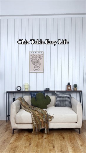 Refresh your living room and entryway in one go! This small table holds daily trivialities and adorns the warmth of home🌿#tiktok #fypシ #foryou #MAHANCRIS #tiktokshop #consoletable #console