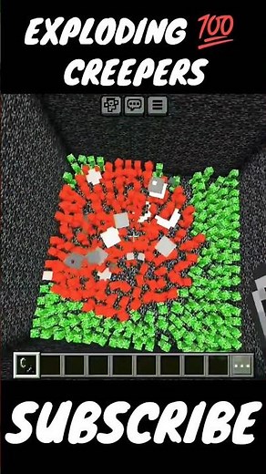Exploding 🤯 100 Creepers in Minecraft 🗿 | #minecraft #creeper #exploding #trending #viral