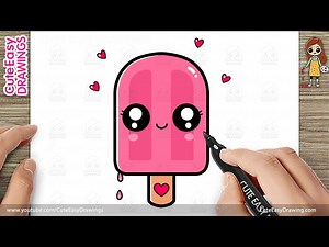 How to Draw Cute Ice Cream Step by Step for Kids and Toddlers - Videos For Kids