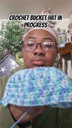 Crochet Bucket Hat in Progress #crochet #crochetbuckethat #crochetprojects #crochetpatterns
