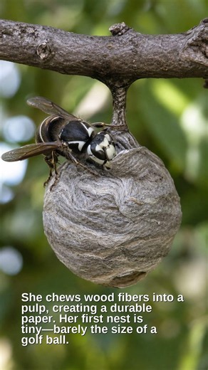 How does a bald face hornet nest start and end #facts #shorts #fyp #plsgoviral #start