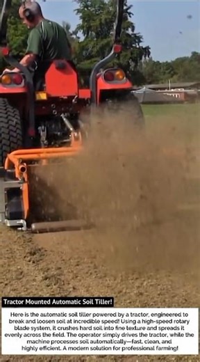 Tractor Mounted Automatic Soil Tiller! 10X Faster Land Preparation 🚜