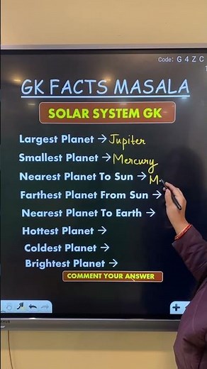 Solar System Related Gk questions 👍