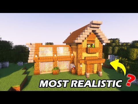 Cool Survival House with Greenhouse Tutorial #minecraft