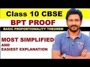 BPT theorem class 10 | Basic Proportionality Theorem Proof / Thales Theorem Class 10 Triangles