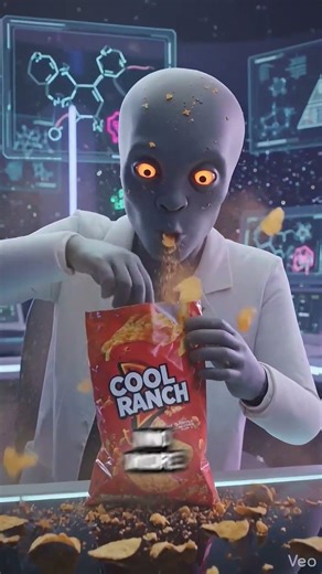 Alien Tries Earth Food: Potato Chips! 🥔 #alien