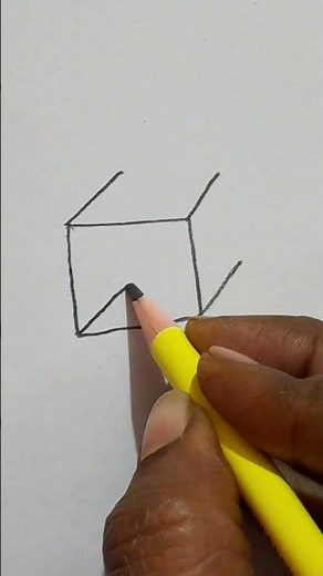 Easy draw 3D square/How to draw 3D square/