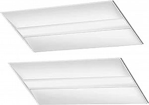 Wirefield 2x4 FT LED Flat Panel Troffer Light Flush Mount Led Ceiling Light 5000K Adjustable Recessed,50W Select, 0-10v Dimmable Drop Ceiling Light,120V-277V- UL/DLC Listed 2 PCS