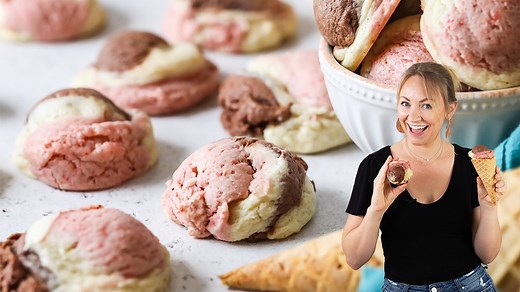 RECIPE: https://sugarspunrun.com/neapolitan-cookies/ These neapolitan cookies look and taste just like a scoop of neapolitan ice cream! My recipe uses one dough for all three flavors (so easy!), and it can be made up to 5 days in advance. | Sugar Spun Run