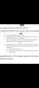 (a) List two applications of concave mirror.(b) If the distanc... | Filo