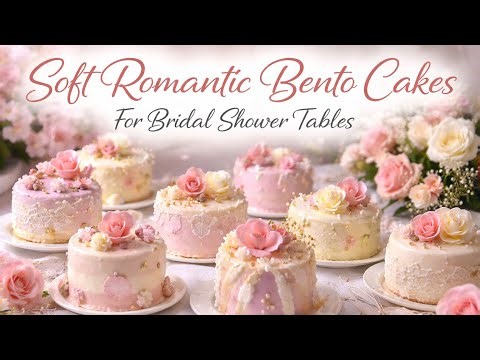 Soft Romantic Bento Cakes For Bridal Shower Tables ✨🌸✨