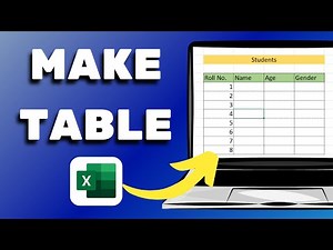 How To Make Table In Excel (2025)