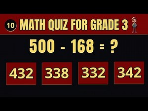 New Math Quiz: 20 Qs for Grade 3 Learners
