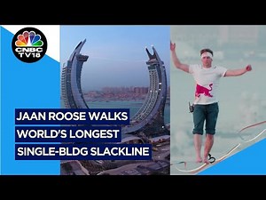 Watch | Athlete Jaan Roose Breaks World-Record With Qatar's 'Sparkline' Walk | CNBC TV18