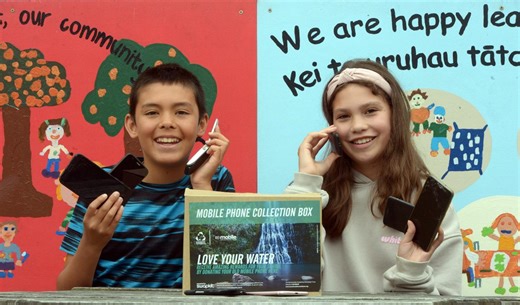 School recycling cellphones