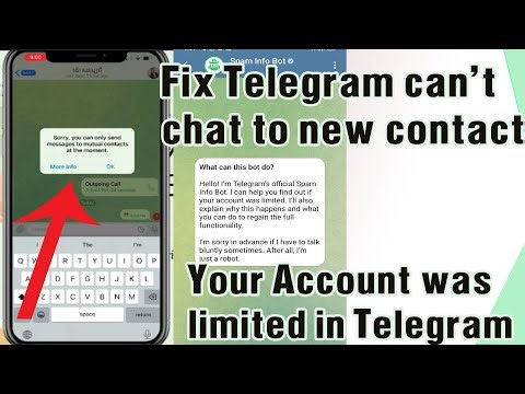 Fix your account was limited in Telegram | Telegram can't send to new contact