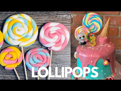 HOW TO make Fondant Lollipops | CAKE DECORATION IDEA