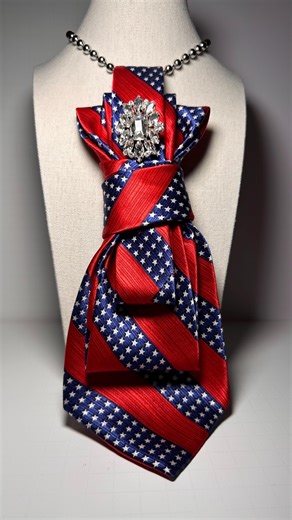 Upcycled Tie Necklace With a Stick Pin - Etsy