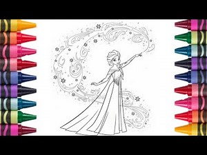 Coloring Princess Elsa from Frozen