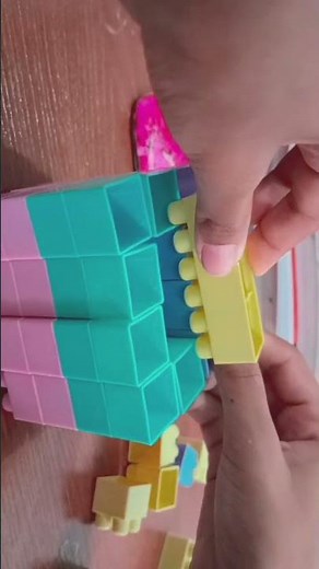 making an aesthetic pen holder using blocks 💖😄