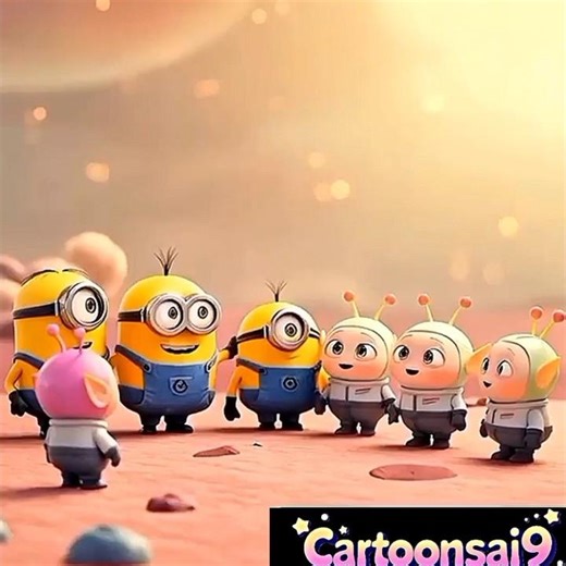 Minions Meet Adorable Aliens 👽😲💛#Minions #Aliens #FunnyVideo #Animation #CuteCartoon