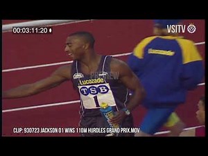 Athletics Archive | Colin Jackson wins 110M hurdles at Crystal Palace