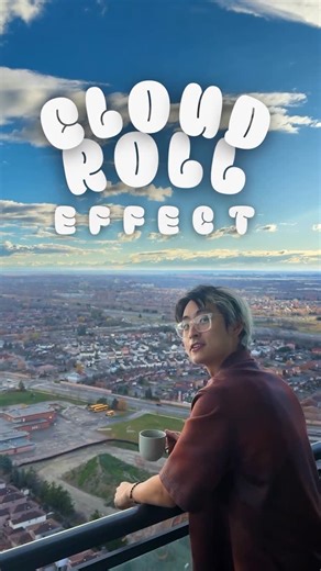 Andy Han on Instagram: "Try this EASY cloud roll effect 👇 I used CapCut, but the edit is very simple and can be done on any software. 1. Record yourself “scrolling” the sky with your finger 2. Get out of the frame, and record a time-lapse of the same angle 3. In your editing program, overlay the time-lapse on top of the first clip 4. Create a mask on the time-lapse clip, feathering it at the horizon line so that only the sky portion is shown 5. Split the time-lapse into 2 clips where you’re jus