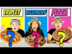 * Triplet * Twin Telepathy Pizza Challenge!! ft The WILD ADVENTURE GIRLS