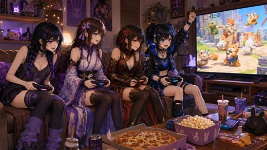Prompt of the Day: PARTY ANIMALS GAME NIGHT 🐾🎮💜💚🐱🎉Today’s Prompt of the Day is a cozy one lets show @party_animals what we can do 🎉🐶If you need a P2 i will add my ref sheetUse 1 to 4 character references and turn them into a wholesome gamer-room scene where they’re all hanging out together, sitting on the couch, and playing Party Animals on a big widescreen TV.The goal is not to put the characters inside the game it’s to show them having a fun game night together, reacting to the chaos o