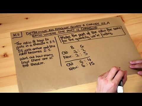 Key Skill - Determine an amount given a change in a ratio where one part is changing.