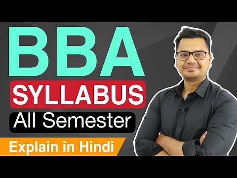 BBA Subjects Explained in Hindi | BBA 1st, 2nd and 3rd Year Syllabus | By Sunil Adhikari