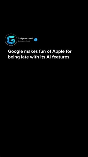 Gadgetechved on Instagram: "Google vs. Apple: The AI Race Heats Up! Tech giants Google and Apple are at it again, but this time, the battle is over AI features. In a recent tweet, Google playfully mocked Apple for being late to the AI party, highlighting its own advancements in AI integration. While Apple has been slow to adopt AI in its products, Google has been at the forefront, rolling out AI features across its ecosystem. From Google Assistant to AI-powered search, the company has made signi