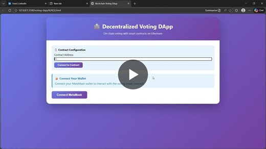 Ethereum Voting DApp Built by CSE Student | Awanish Vinayak posted on the topic | LinkedIn