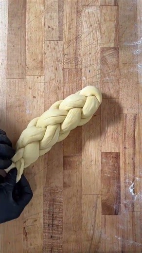 How to Braid Challah with two strands. I love how intricate it... #Shorts #pastrywithjenn