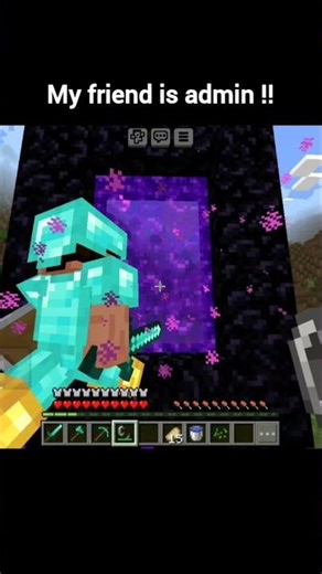 My Friend Is Admin !! ☠ #Minecraft #viral