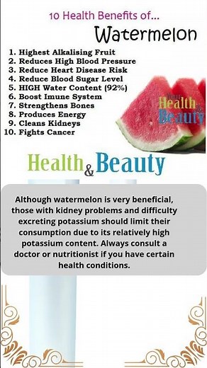 The main benefits of watermelon for our health