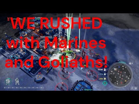 WE RUSHED with Marines and Goliath's! (Halo Wars 2)