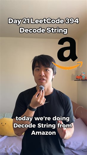 Soymilk Coding on Instagram: "Day 21 of LeetCoding everyday until I get a JOB. Today, we’re in inception and solving Decode String (LeetCode 394) from @amazon . . . . #coding #interview #softwareengineer #leetcode #programming"