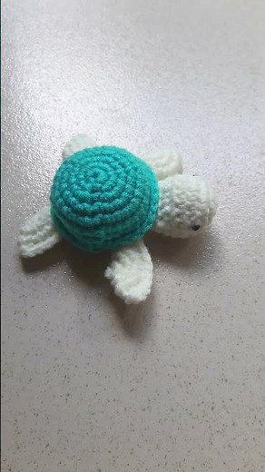 Crochet a Cute Mini Turtle 🐢 | Easy & Adorable! #crochet #amigurumi #turtle #diy #shorts
