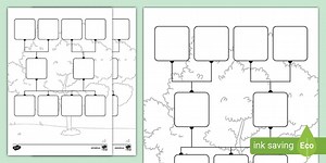 Family Tree Colouring Page