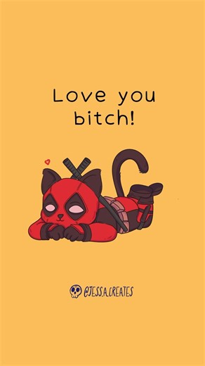 Had to do a little animation of this one!!! . . . . #deadpool #deadpoolmovie #deadpoolwolverine #deadpoolmemes #deadpoolart #deadpoolfan #deadpool2 #movie #loveyou | Jess.a.creates