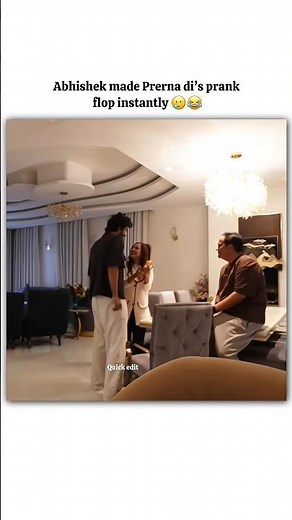 Abhishek spoiled Prerna di’s prank 😝🎀 #triggeredinsaan #prernamalhan #ytshorts #shorts